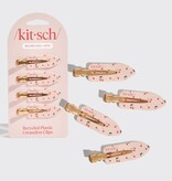kitsch Recycled Plastic Creaseless Clips 4pc Set- Cherry Print