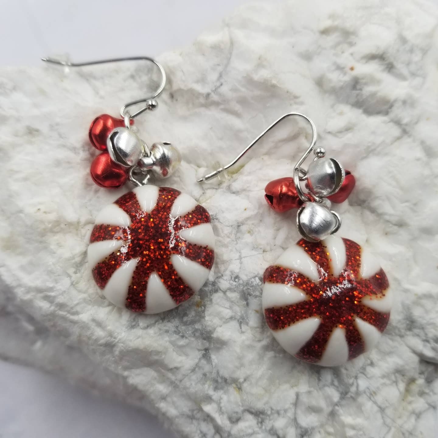 FLEURISH Bell Candy Dangle Christmas Earrings