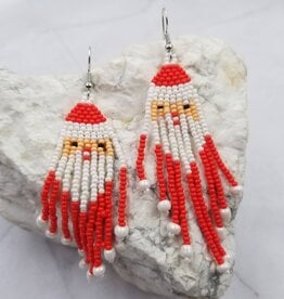 FLEURISH Santa Beaded Christmas Earrings