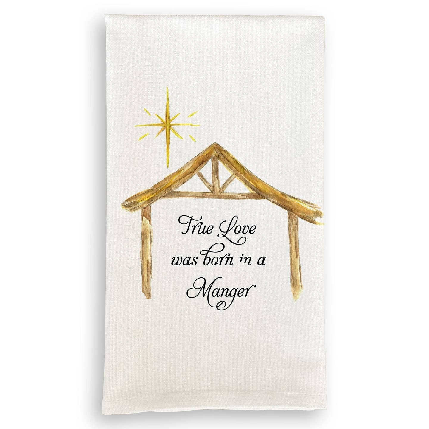 French Graffiti Manger with True Love Tea Towel