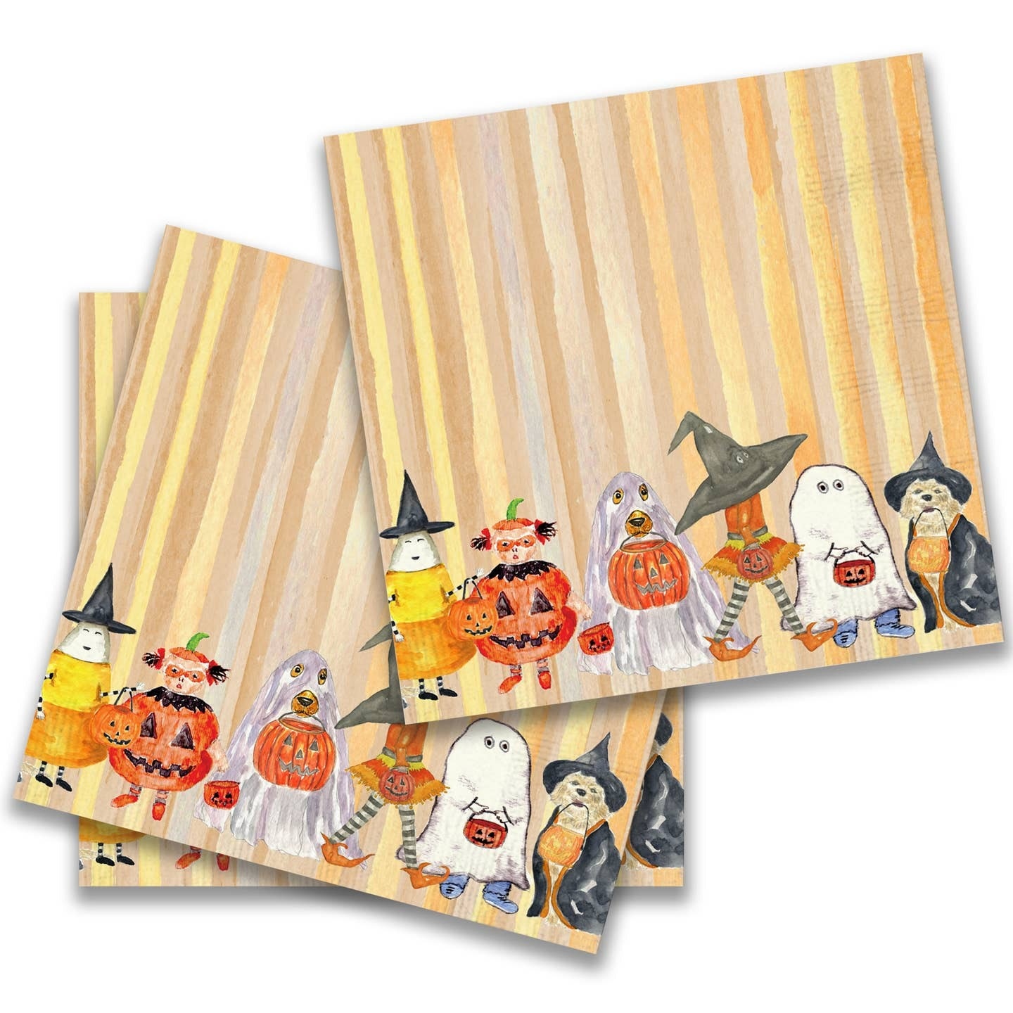 French Graffiti Halloween Gang Cocktail Napkins Pack