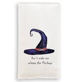 French Graffiti Witches and Monkeys Tea Towel