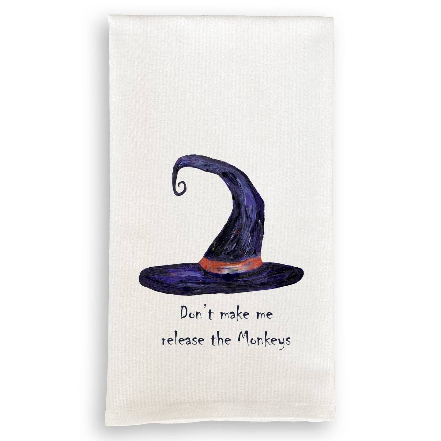 French Graffiti Witches and Monkeys Tea Towel