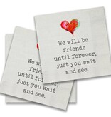 French Graffiti We Will Be Friends Paper Cocktail Napkins Pack