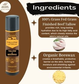 Untamed Organics Tallow Lip Balm (unscented-one tube)