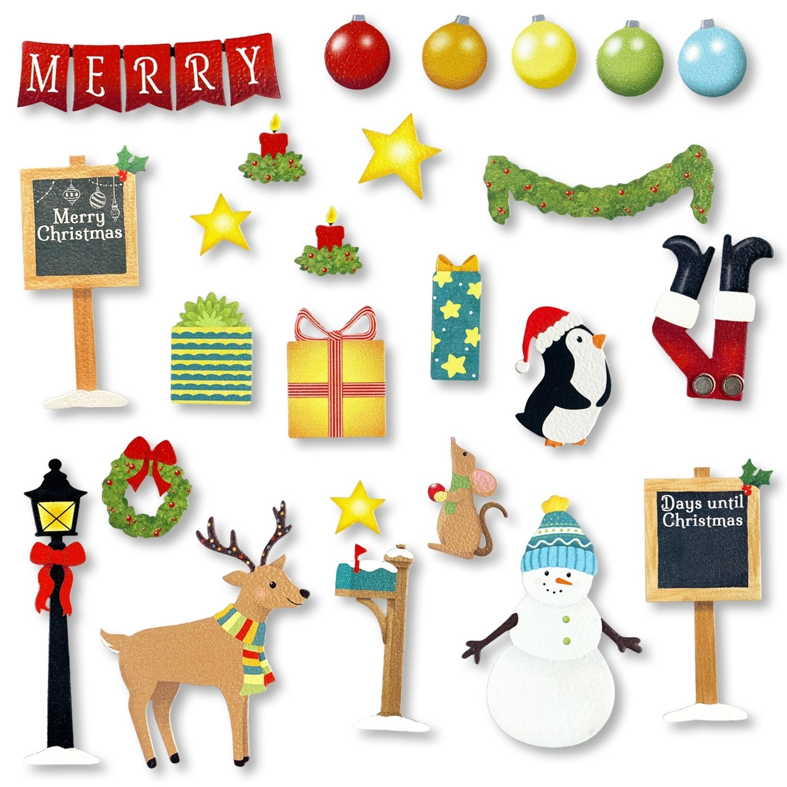 Roeda Studio Countdown to Christmas - S/25 Magnets & Blue Winter House