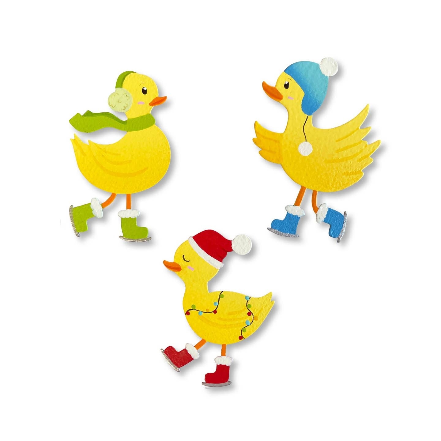 Roeda Studio Ice Skating Duck Magnets S/3