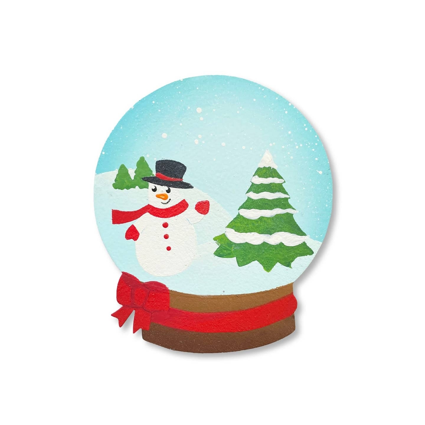 Roeda Studio Snow Globe Magnet, Cute Winter Decor