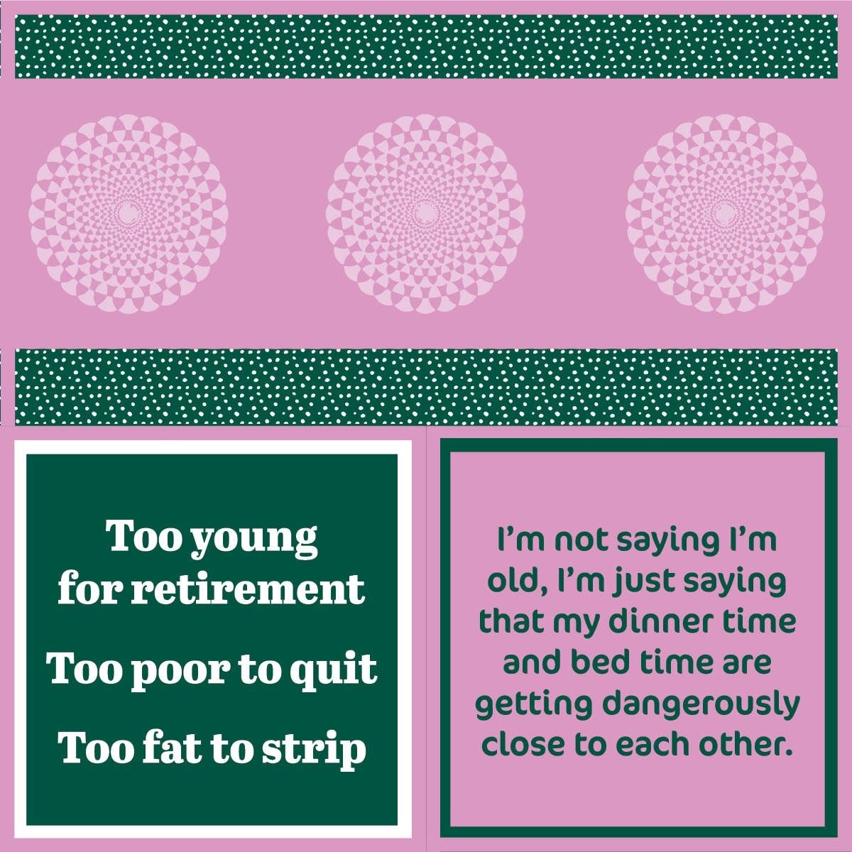 Drinks on Me coasters Napkin: I'm Old