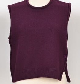 Molly Bracken Purple Ladies Knitted Sleeveless Sweater
