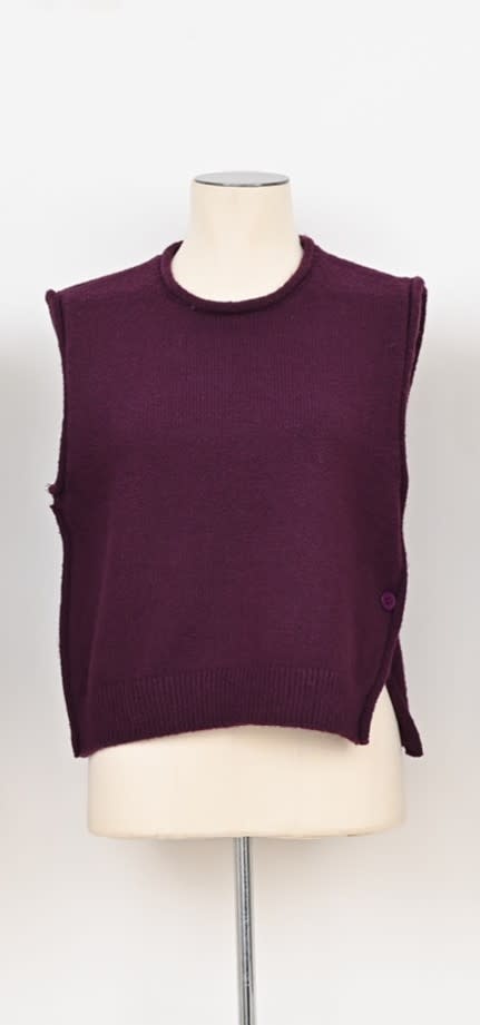 Molly Bracken Purple Ladies Knitted Sleeveless Sweater