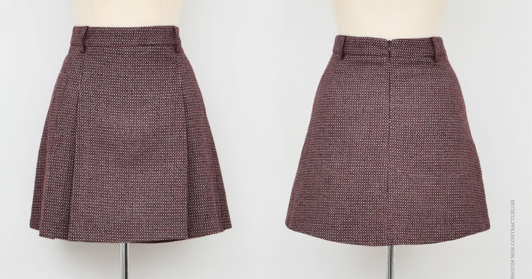 Molly Bracken Dark Red Ladies Woven Skirt