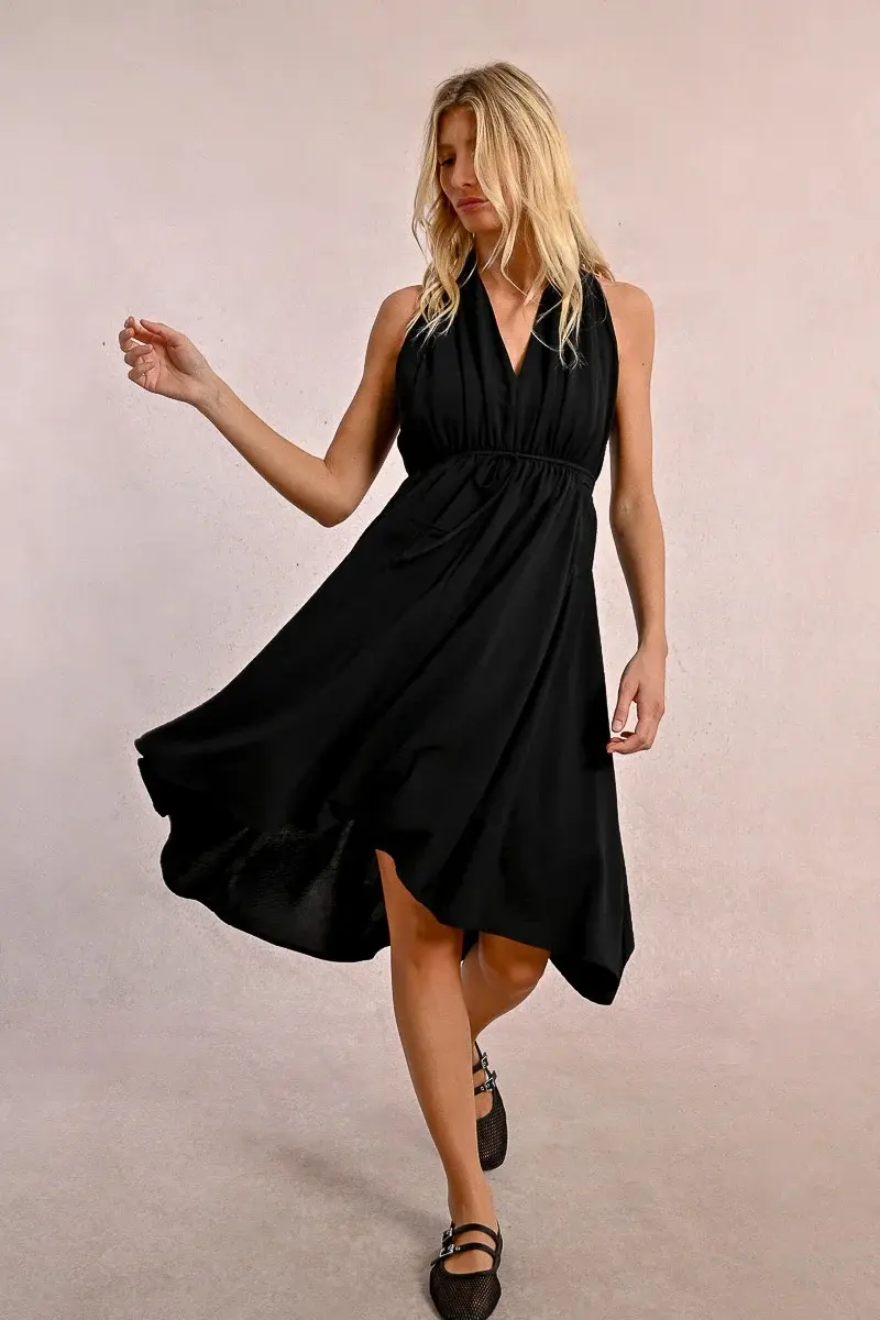 Molly Bracken Black Ladies Woven Dress