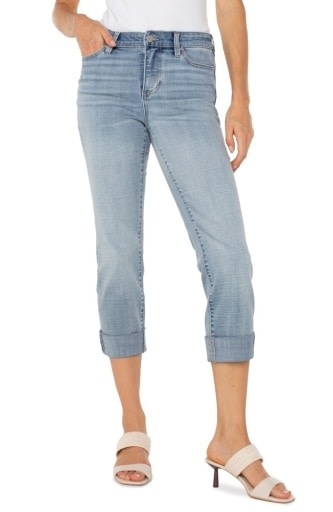 Liverpool Los Angeles charlie crop wide rolled cuff 24in ins