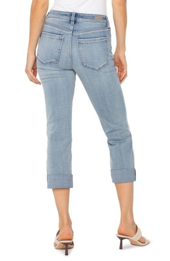 Liverpool Los Angeles charlie crop wide rolled cuff 24in ins