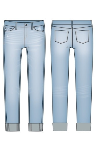 Liverpool Los Angeles charlie crop wide rolled cuff 24in ins