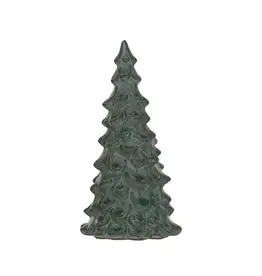 FLEURISH Large Dark Green Reactive Glaze Stoneware Tree
