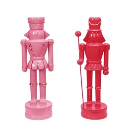 FLEURISH Pink Nutcracker with Gold Finish Accents Choice of 2 Styles