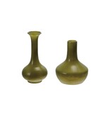 FLEURISH 5"H - 6"H Glass Vase, Green (Choice of 2 Styles)