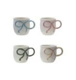 FLEURISH 18 oz. Stoneware Mug with Bow Handle (Choice of 4 Colors)