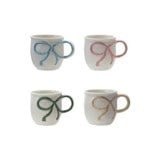 FLEURISH 18 oz. Stoneware Mug with Bow Handle (Choice of 4 Colors)