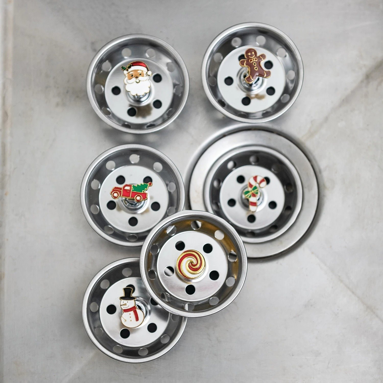 FLEURISH Stainless Steel Sink Strainer with Holiday Icon (Choice of 6 Styles)