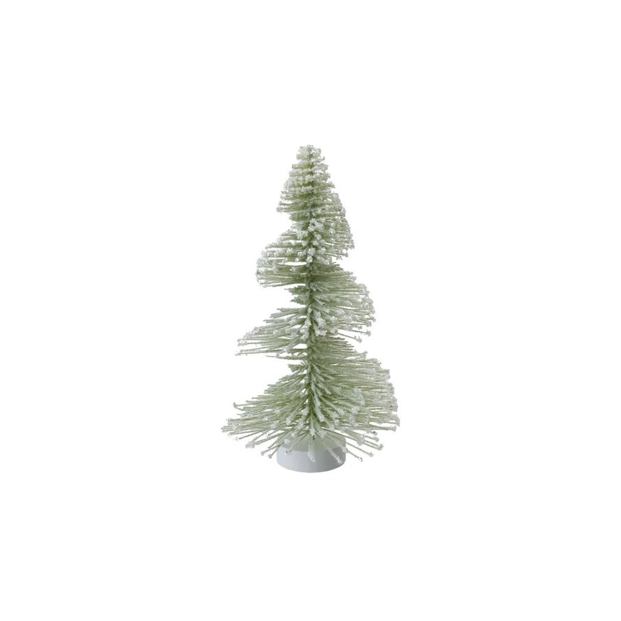 FLEURISH 6.5" Sage Bottle Brush Tree with Wood Base