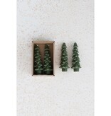 FLEURISH Unscented Tree Shaped Taper Candles, Set of 2