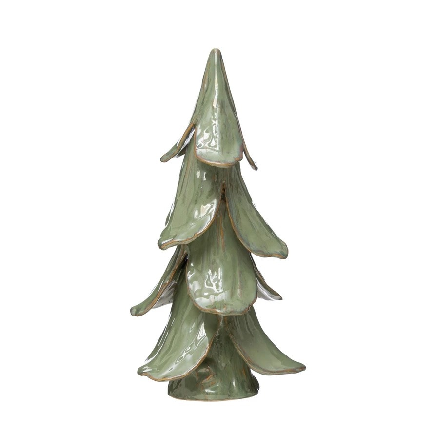 FLEURISH Lg Mint Glaze Handmade Stoneware Tree