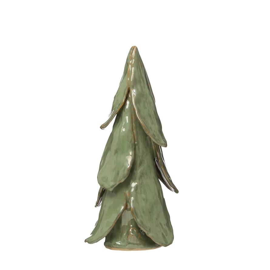 FLEURISH Sm Mint Glaze Handmade Stoneware Tree
