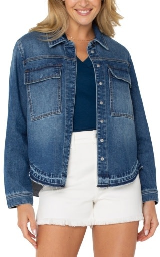 Liverpool Los Angeles split back shirt jacket