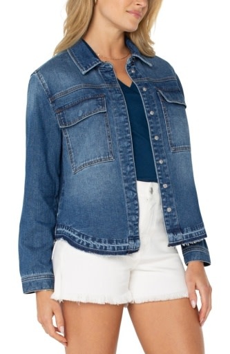 Liverpool Los Angeles split back shirt jacket
