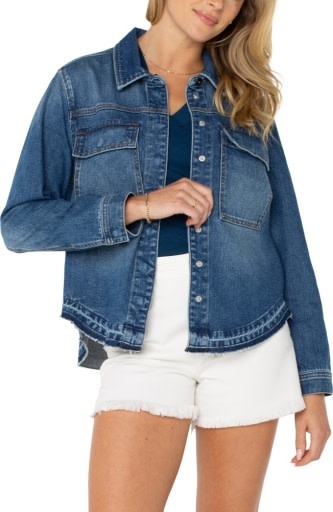 Liverpool Los Angeles split back shirt jacket