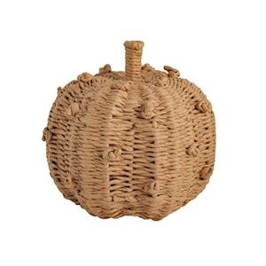 Mudpie Natural Woven Knot Pumpkin