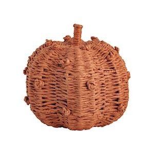 Mudpie Orange Woven Knot Pumpkin