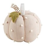 Mudpie TAUPE DOTTED STUFFED PUMPKIN