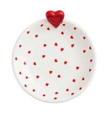 Mudpie RED HEART VALENTINE TIDBIT DISH