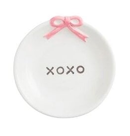 Mudpie XOXO PINK BOW VALENTINE TIDBIT DISH
