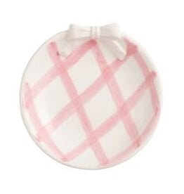 Mudpie WHITE BOW VALENTINES TIDBIT DISH