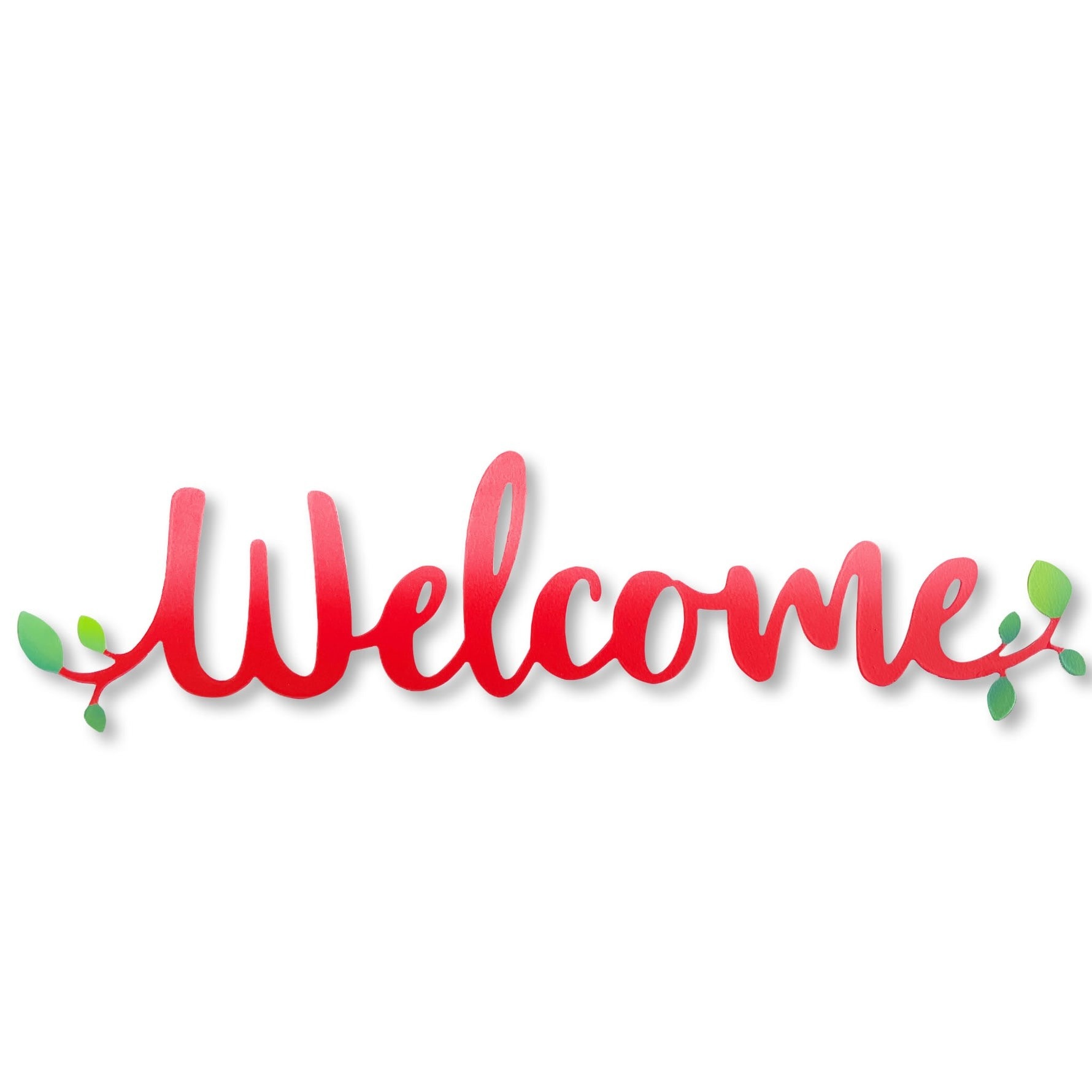 Roeda Studio Large  Red "Welcome" Magnetic Word w/ Greenery