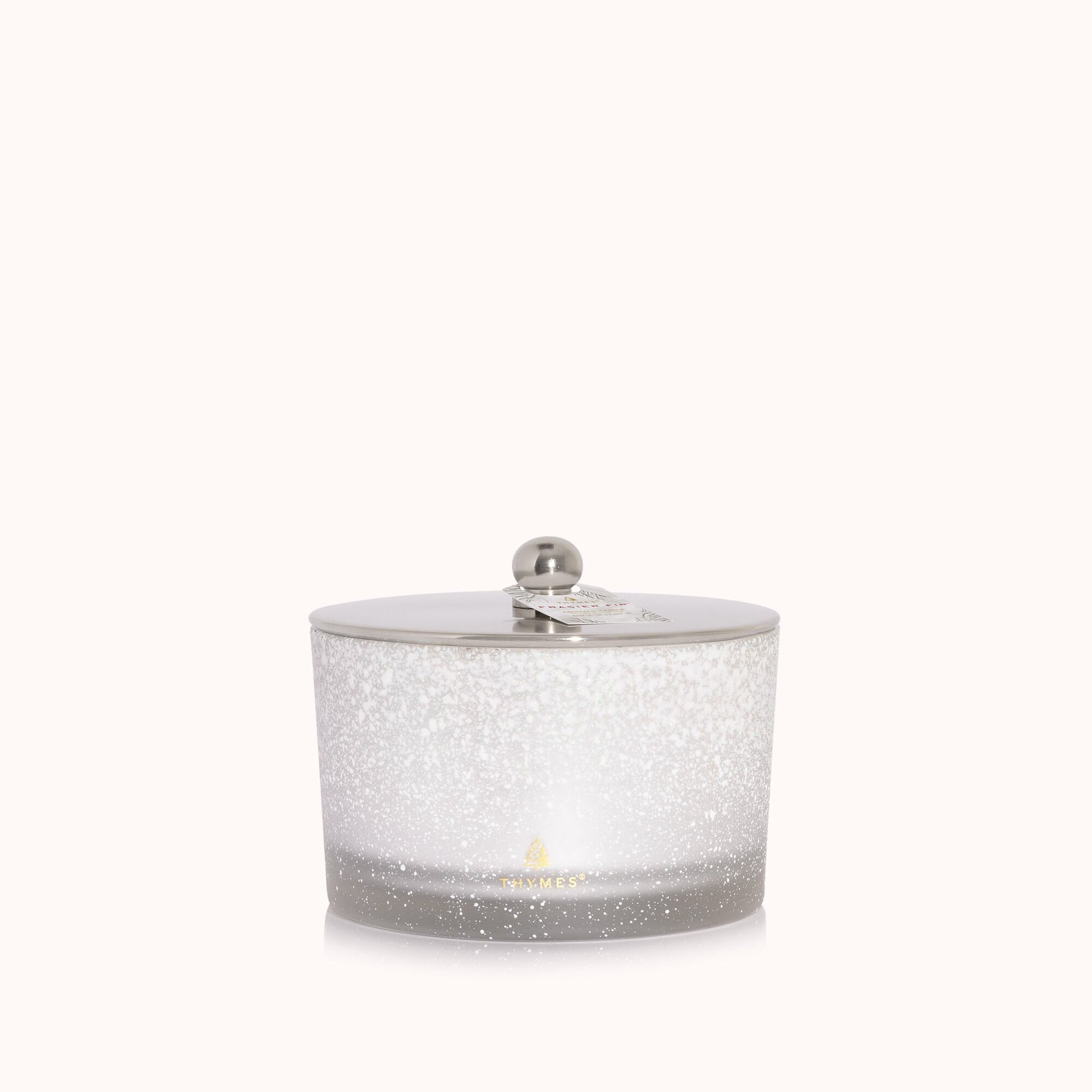 Thymes Frasier Fir Large Poured Candle, 3-Wick Flocked
