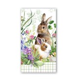 Michel Design Works MDW Bunny Meadow Bunny Hostess Napkin *final few