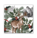 Michel Design Works Winter Woodland Cocktail Napkin