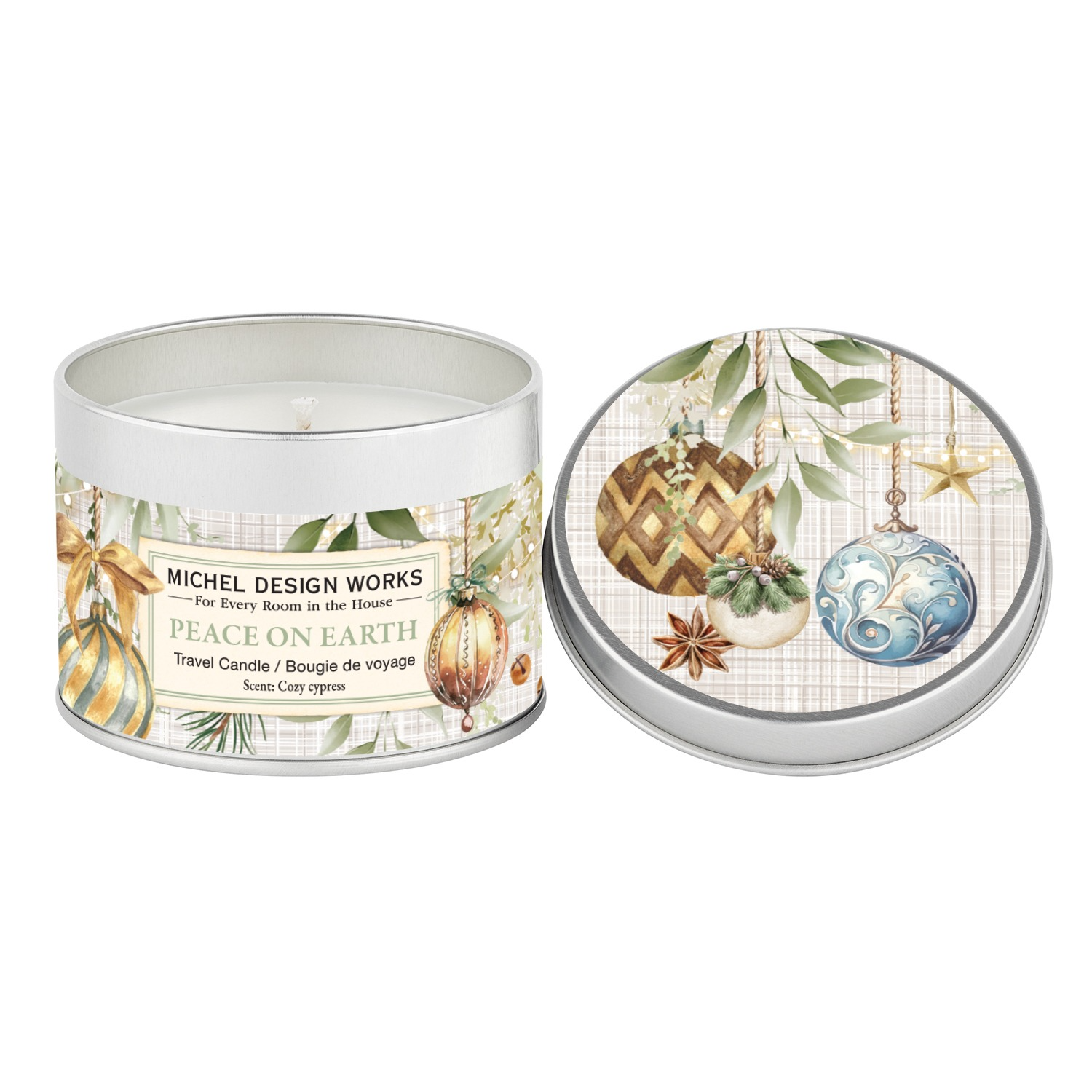 Michel Design Works MDW Peace on Earth Travel Candle