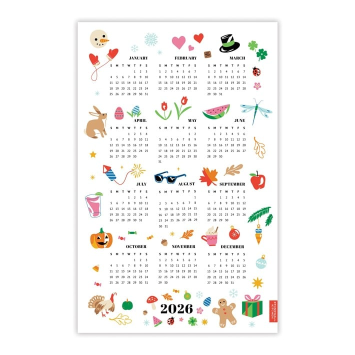 Stonewall Kitchen Tea Towel 2026 Calendar