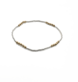 Erin Gray 2mm4 Hamptons Mix Collection 14k Gold-Filled and Sterling Beaded Bracelet