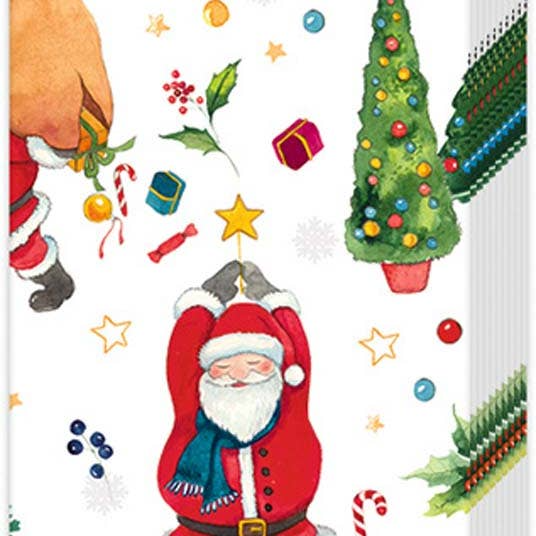 Boston International Pocket Tissues Pack of 10 Santas Look Christmas