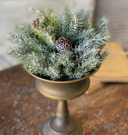 Lancaster & Vintage Frosted White Spruce Half Sphere | 8"