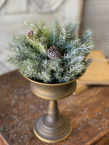Lancaster & Vintage Frosted White Spruce Half Sphere | 8"
