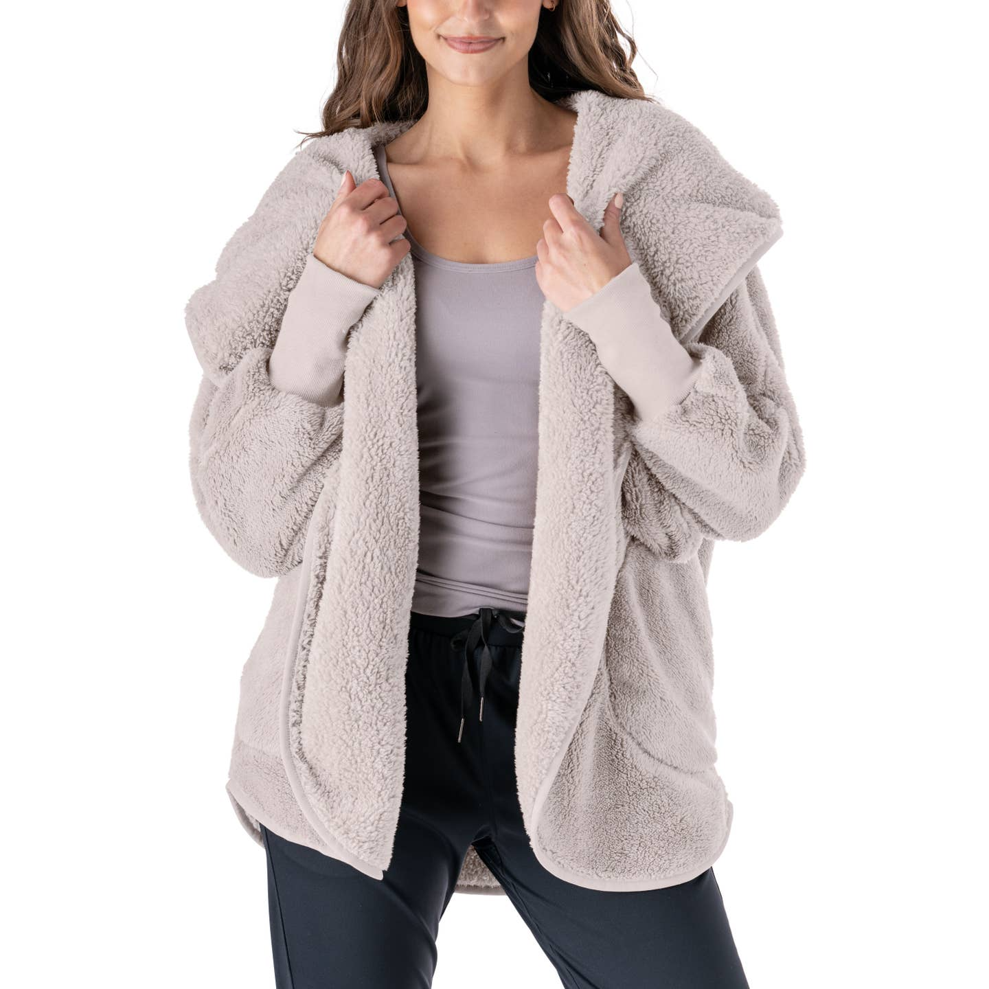 Hello Mello Comfort Zone Packable Cardigan Polar Gray